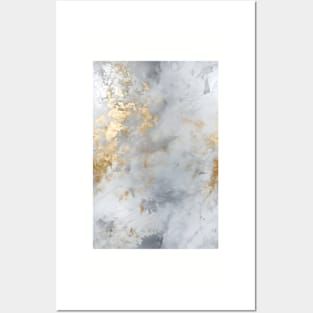 Abstract Golden Marble Texture Posters and Art